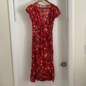 Floral wrap dress